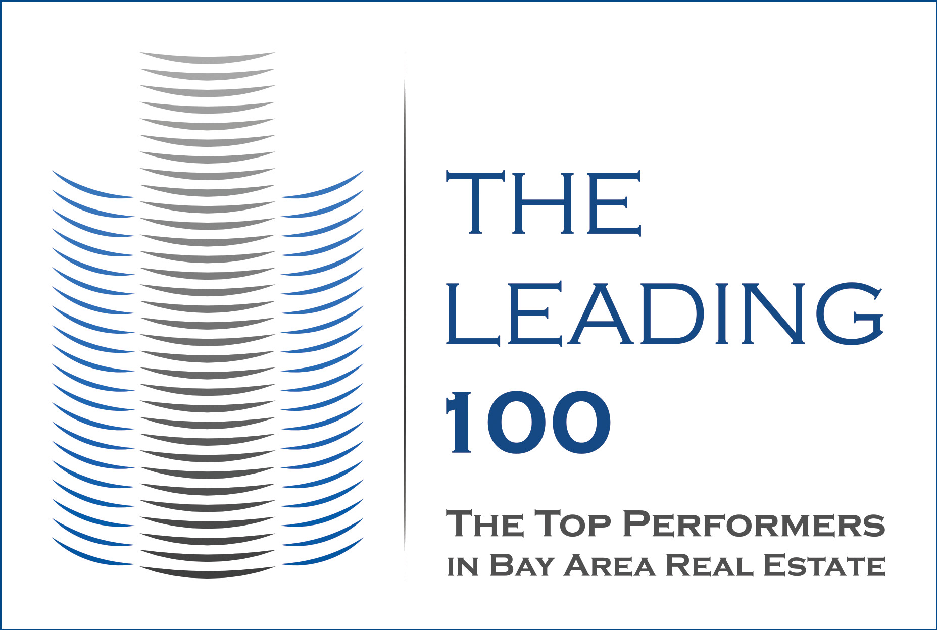 A text banner listing the leading performers in Bay Area real estate